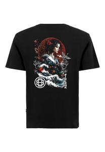 Рубашка Oldskull Asian Blossom Queen Logo Graphic, черный