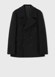 Пальто-бушлат из ворсистой саржи Melton