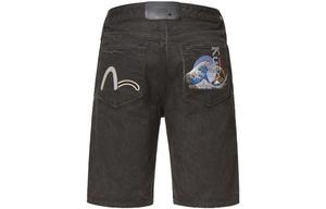 Джинсовые шорты мужские темно-серые Evisu, темно-серый