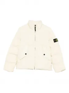 Стёганая куртка на молнии Stone Island Junior, белый