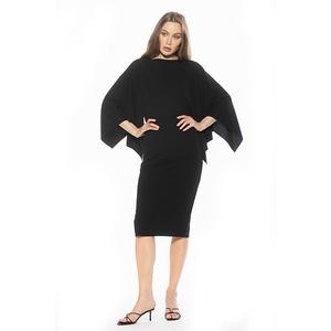 Женское платье миди Billie с длинными рукавами и лодочкой Alexia Admor, Black