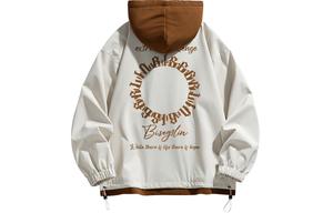 BISEGRLIN Куртка Unisex, Light Khaki+Coffee