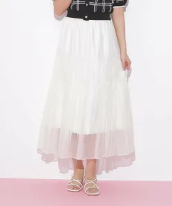 Прозрачная блестящая объемная юбка Jill By Jill Stuart, цвет White