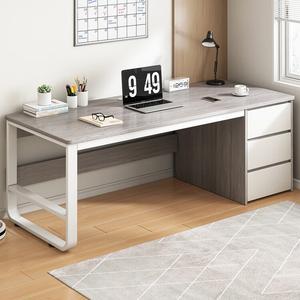 Стол компьютерный 160 см Morandi Gray с ящиками, офисный, домашний