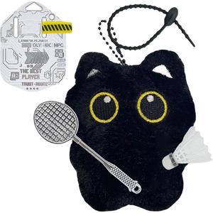 Плюшевый кулон с щенком, играющим в бадминтон, высота 10,5 см AIZIYUO