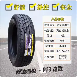Dunlop Шины 225/65R17 102H PT3 Tread Pattern совместимы с Toyota RAV4, Qijun, Honda CRV, Haval H6, комфортные и тихие
