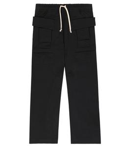 Широкие брюки карго из хлопка Rick Owens, черный