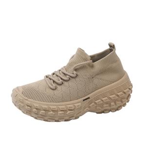Женские дышащие низкие кроссовки с нескользящей подошвой и массивным верхом King Jinmai, Khaki