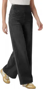 Широкие джинсы женские Stretchy High Waisted Elastic Baggy с карманами