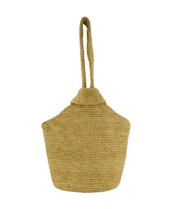 Соломенная сумка-трансформер бежевого цвета Sensi Studio, бежевый