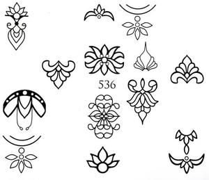 Водные наклейки для ногтей - №536, Raisin