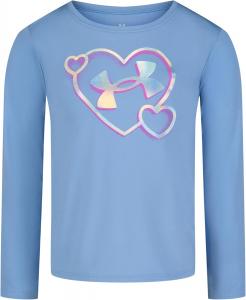 Детская футболка Under Armour с коротким рукавом, круглым вырезом, легкая и дышащая., Horizon Blue/Foil