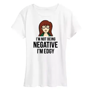 Женская футболка с принтом Daria Not Negative Licensed Character, белый