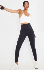 PrettyLittleThing Роскошные спортивные леггинсы с завышенной талией черного цвета