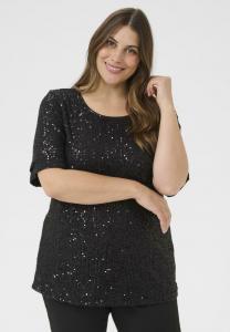 Блуза Kaffe Curve KCLAILA SS BLOUSE, Black Deep Cc/Black