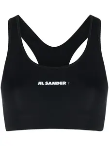 Спортивный бюстгальтер с логотипом JIL SANDER, черный