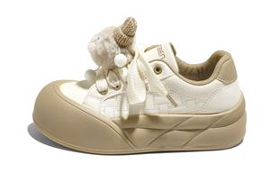 Низкие повседневные туфли для женщин с противоскользящим и износостойким покрытием RENBEN, бежевый коричневый