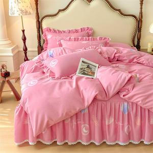 LUOLAI HOME Комплект постельного белья 4 предмета, простыня 180x220 см, пододеяльник 200 см