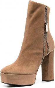 Женские ботильоны FOWT с закрытым квадратным носком, на высокой платформе и массивном каблуке, зимние офисные ботинки, размер 4-15 М США, Burlywood