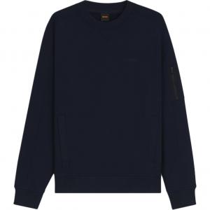 Толстовка Boss с застежкой-молнией и карманом HUGO BOSS, темно-синий