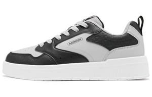 Скользоустойчивые амортизирующие низкие скейтбордские кроссовки мужские черно-серые QIAODAN