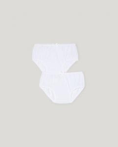 Комплект из двух белых подгузников для девочек Cotton Juice, белый