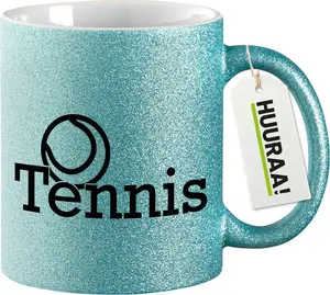 Кружка Huuraa Glitter Mug Tennis Ball Gift 330 мл Blue Tennis Gift Hellweg Druckerei