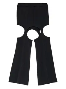 Юбка в рубчик с вырезами Avavav, черный