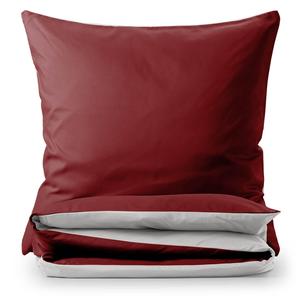 Двустороннее постельное белье Blumtal, 135x200 см, темно-красный/светло-серый