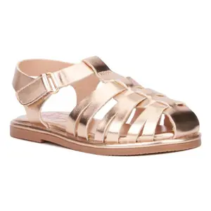 Кожаные сандалии Kacie для девочек с ремешком на щиколотке Olivia Miller, цвет rose gold