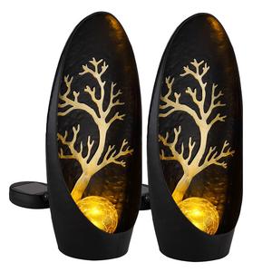 Globo Lighting Уличный светодиодный светильник, металлический, черный, комплект из 2 шт