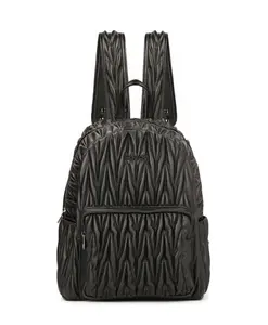 Мягкий рюкзак, декорированный стеганой тканью. Kazar, черный