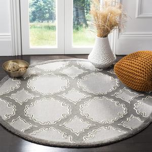 Ковер SAFAVIEH, 153 x 153 см, Bella Collection Grey / Light Grey BEL139A ручной работы из премиальной шерсти