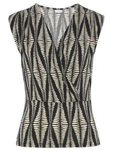 Топ LASCANA Shirt, цвет schwarz-sand bedruckt