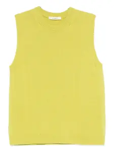 Безрукавный топ из шерсти и кашемира 6397, зеленый