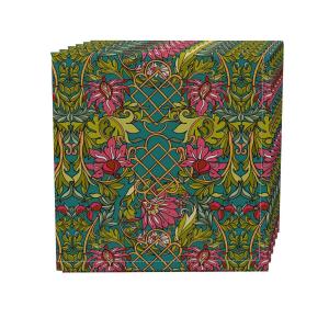 Набор салфеток из 4 шт., 100% хлопок, 20x20 дюймов, цветочный 32