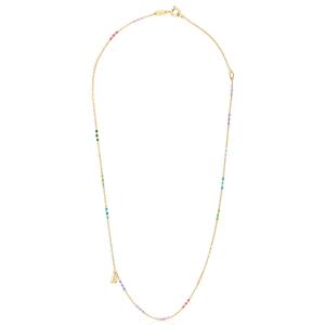 Колье Tous Bold Bear With Enamel, позолоченное серебро