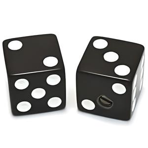 Ручки AllParts Black Dice - 2 шт. - универсальные для гитары и баса PK-3250-023