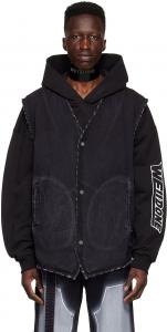 Черный джинсовый жилет We11done