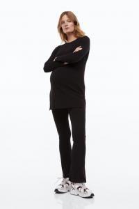 Полосатые брюки MAMA Before & After H&M, черный