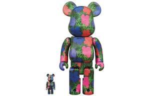 Виниловая фигурка Be@rbrick Andy Warhol "Flowers", 30 см + 7 см