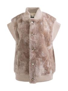 Жилет из овчины на пуговицах Made For Generations WOLFIE FURS, желто-коричневый