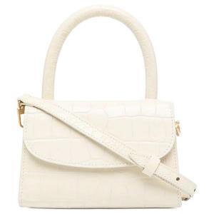 Кожаная сумка-конверт Croco Cow мини, портативная кроссбэг, плечевая сумочка Far Cream White