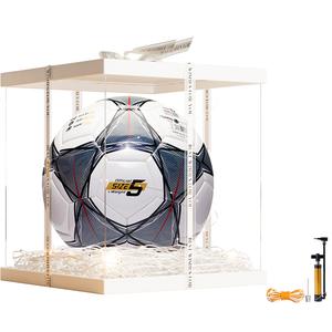 LINING Футбольный мяч размер 5 TPU ручная строчка унисекс белый серый