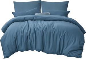 Комплект постельного белья RUIKASI, 3 предмета, 200х200/80x80, синий деним