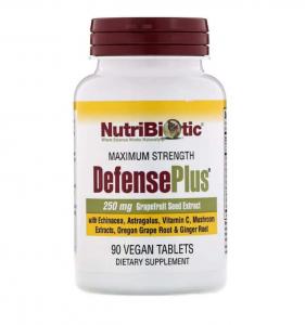 DefensePlus, максимальная сила, 90 веганских таблеток, NutriBiotic