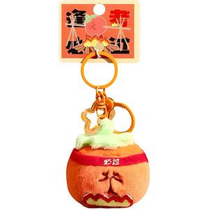 Плюшевый кулон Roasted Persimmon With Oil Collection Dolls высотой 7 см ROUERXIONG, Roasted Persimmon For Success