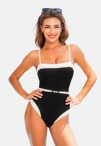 Купальник Cupshe Swimsuit, Black White/Black