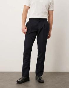 Узкие брюки ASOS DESIGN темно-синего цвета