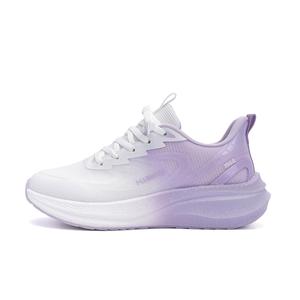 Тканевые кроссовки Low top с увеличенной высотой и дышащим эффектом HUANQIU, белый фиолетовый